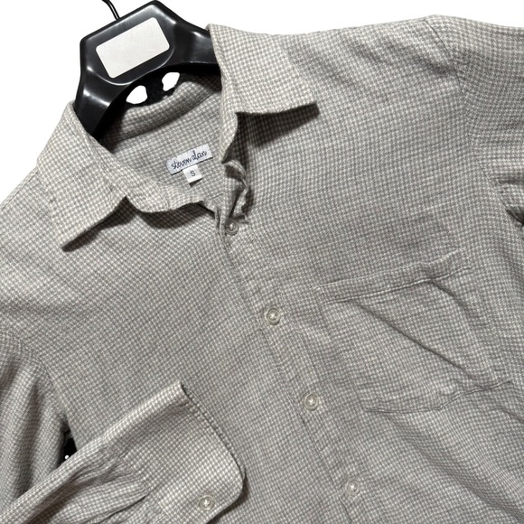 Steven Alan Other - Steven Alan Mens Shirt Small Wool Blend‎ Houndstooth Button Up Made in USA